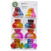 Wholesale - Little Me 8PK MED SOFT TOUCH CLIPS TRANSPARENT MULTI COLOR C/P 36, UPC: 027467488219